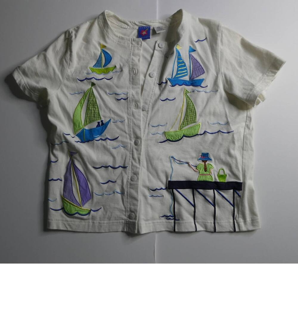 Onque Casuals Ladies Top short-sleeved medium, spring, fishing, white